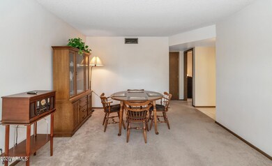 Dining area in living room
