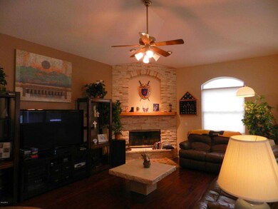 Family Rm with Stone Fireplace