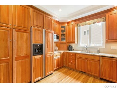 Kitchen with custom wood cabinets!