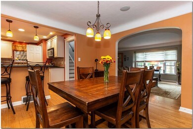 View of hardwood floored dining space