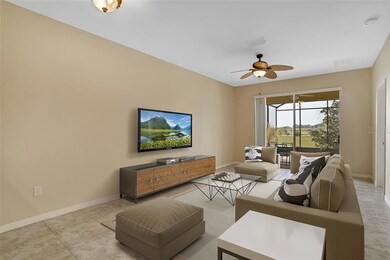 Virtually staged living room