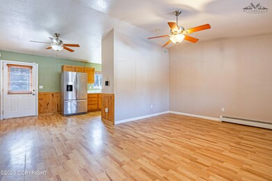 Living room and dining room