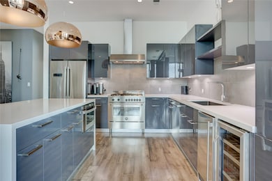 This kitchen checks all the boxes with sleek, soft