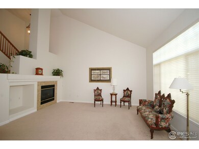 Living room with vaulted ceiling