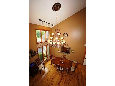 Dining Room. A Vaulted ceiling, and double row of 