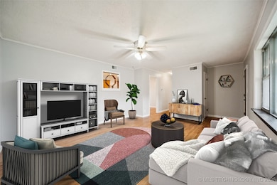 Virtually staged living room