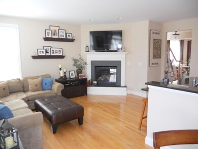Family room with gas fireplace