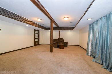 Great sized living room on the lower level.
