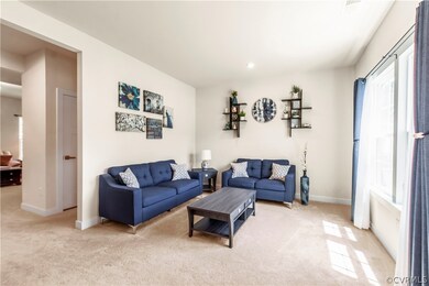 Gorgeous light filled living room at the entry to
