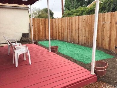 Back deck in private yard