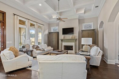Living Area Coffered Ceilings