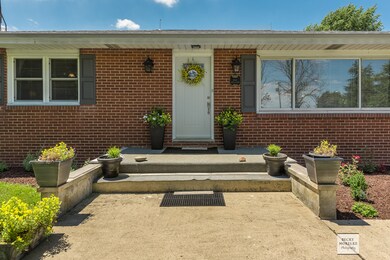 Close up of the front of the house