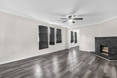 Living room with fireplace