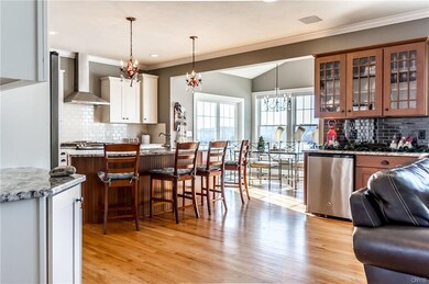 View from foyer to kitchen, morning room and Famil