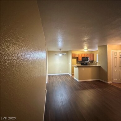 Living room, dining room and kitchen