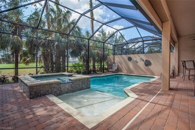 Heated saltwater pool and spa with lounging ledge 