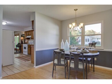 Dining room is right off the kitchen.