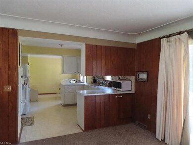 Family room looking into kitchen