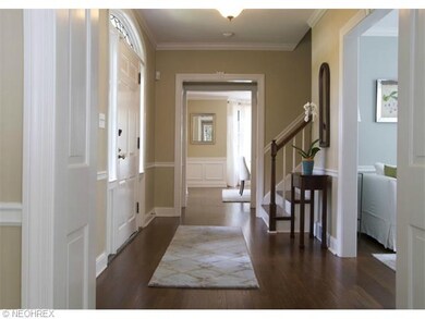 The front hallway looking toward the Dining Room f