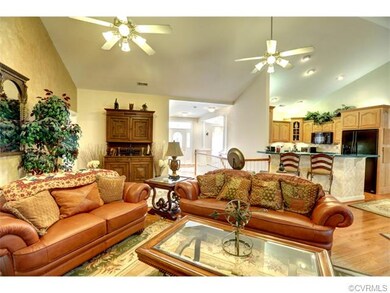 Grand & Open Hardwood Family Room
