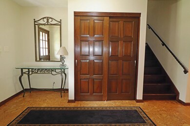 Guest closet, cork flooring