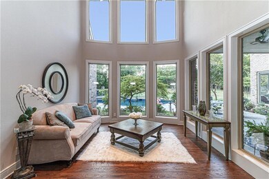 Formal den, beautiful windows overlooking the back