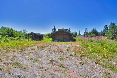 Cabin and parking area