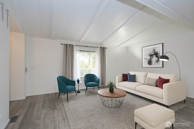 Spacious, open living area - welcome home! Virtually staged to inspire your vision of the space.