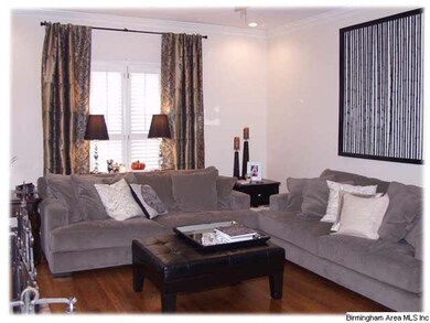 Spacious living room with a fireplace!