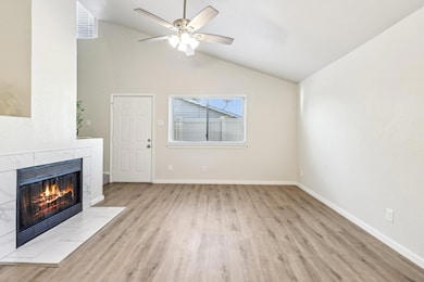 Family room/den without virtual staging.