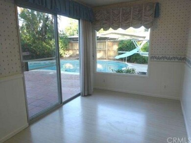 Breakfast nook overlooking the pool.