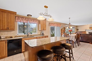 Open floor plan with sliding glass door.