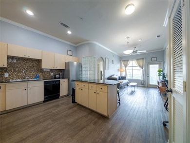 Open concept island kitchen