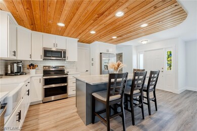 Kitchen featuring light hardwood / wood-style floo