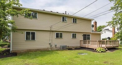 Large back yard with deck