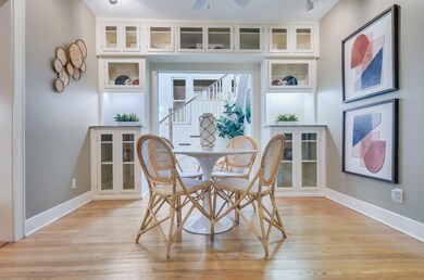 Dining space featuring light wood-style floors