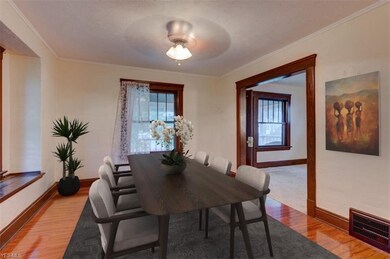 Dining room and living room overlook front porch!
