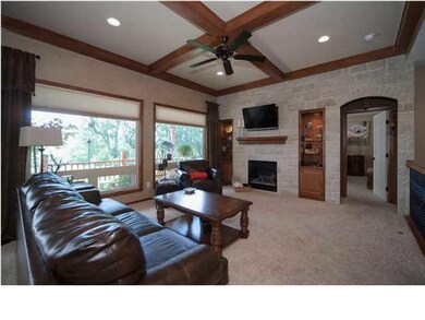 A full stone wall with fireplace