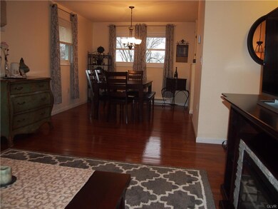 View from living room looking into dining room