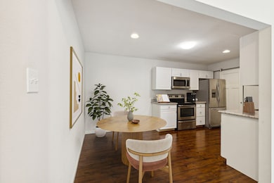 There is plenty of space for dining off the kitche