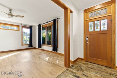 Entry with stained glass door