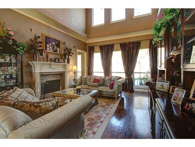 Living Room. Soaring ceilings, hardwood floors, ga