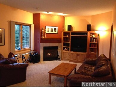 Family room with gas fireplace.