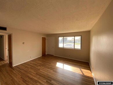View to the front door; large picture window!