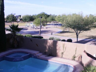 View from upstairs balcony to park - 023