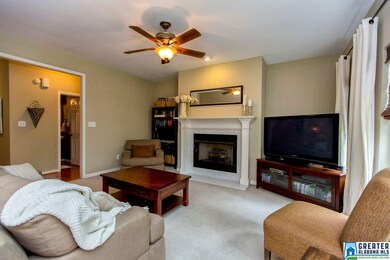 Large Living Room with a gorgeous Gas Marble Firep