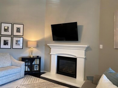 Cozy fireplace.