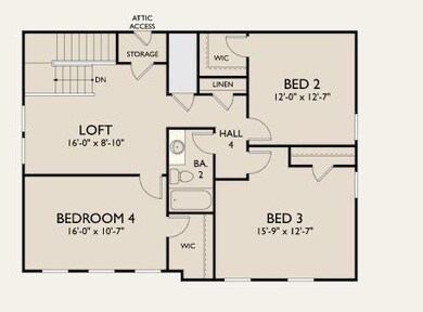 Moultrie Floorplan Upstairs