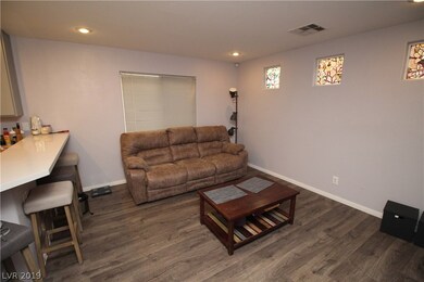 Living room with breakfast bar