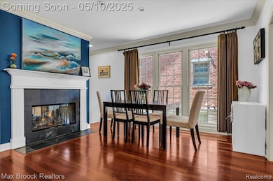 Dining Room with two-way fireplace